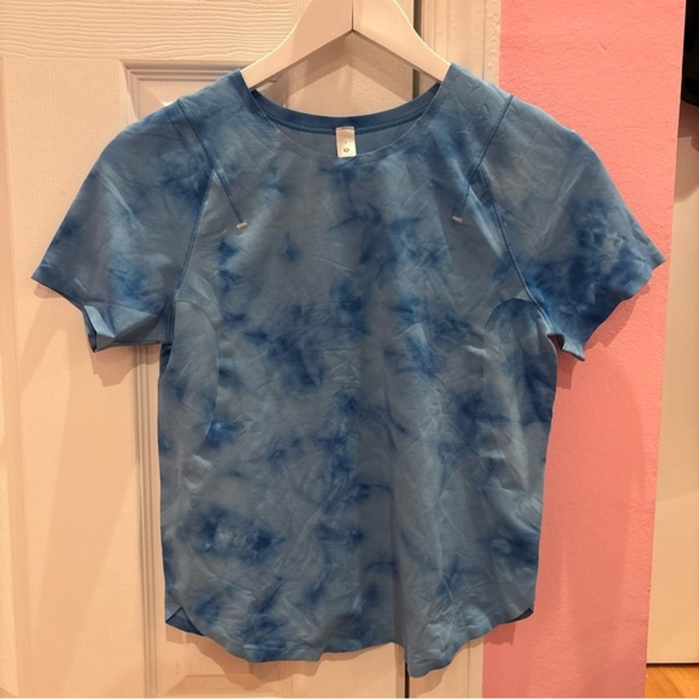 Lululemon Blue Tie-Dye T-Shirt